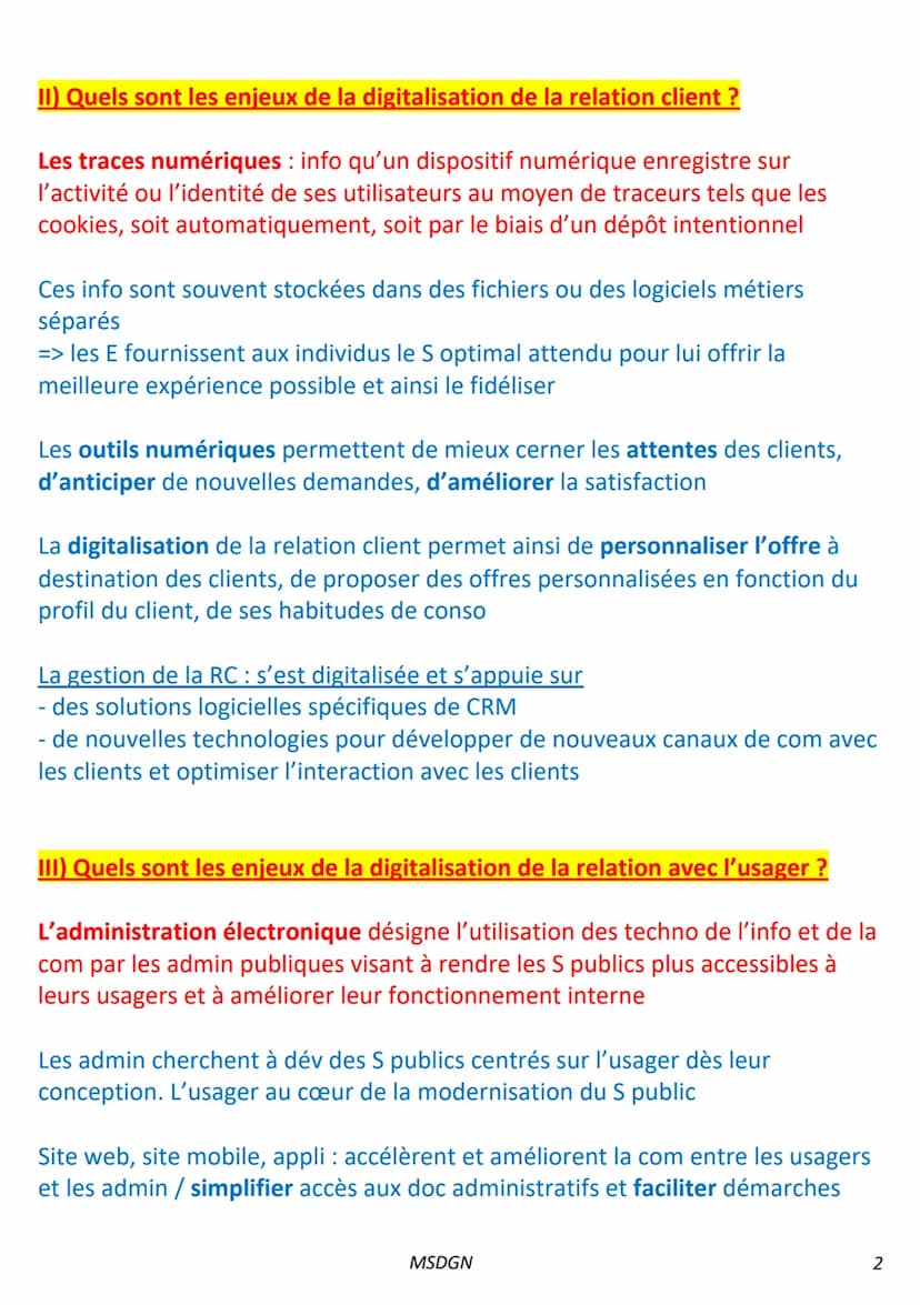 CHAPITRE 8 Les transformations numériques, vecteurs d'amélioration de la
relation client et usager?
1) Quels sont les facteurs explicatifs d