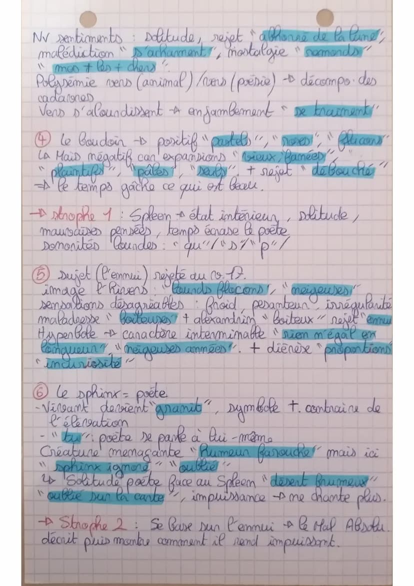 LLO
1
Spleen 76
Spleen
Intro: Extrait des Fdu M (1857) de B (poète XIXⓇD),
6 sections & évolution solutions au
= section Spleen et Ideal
Mon