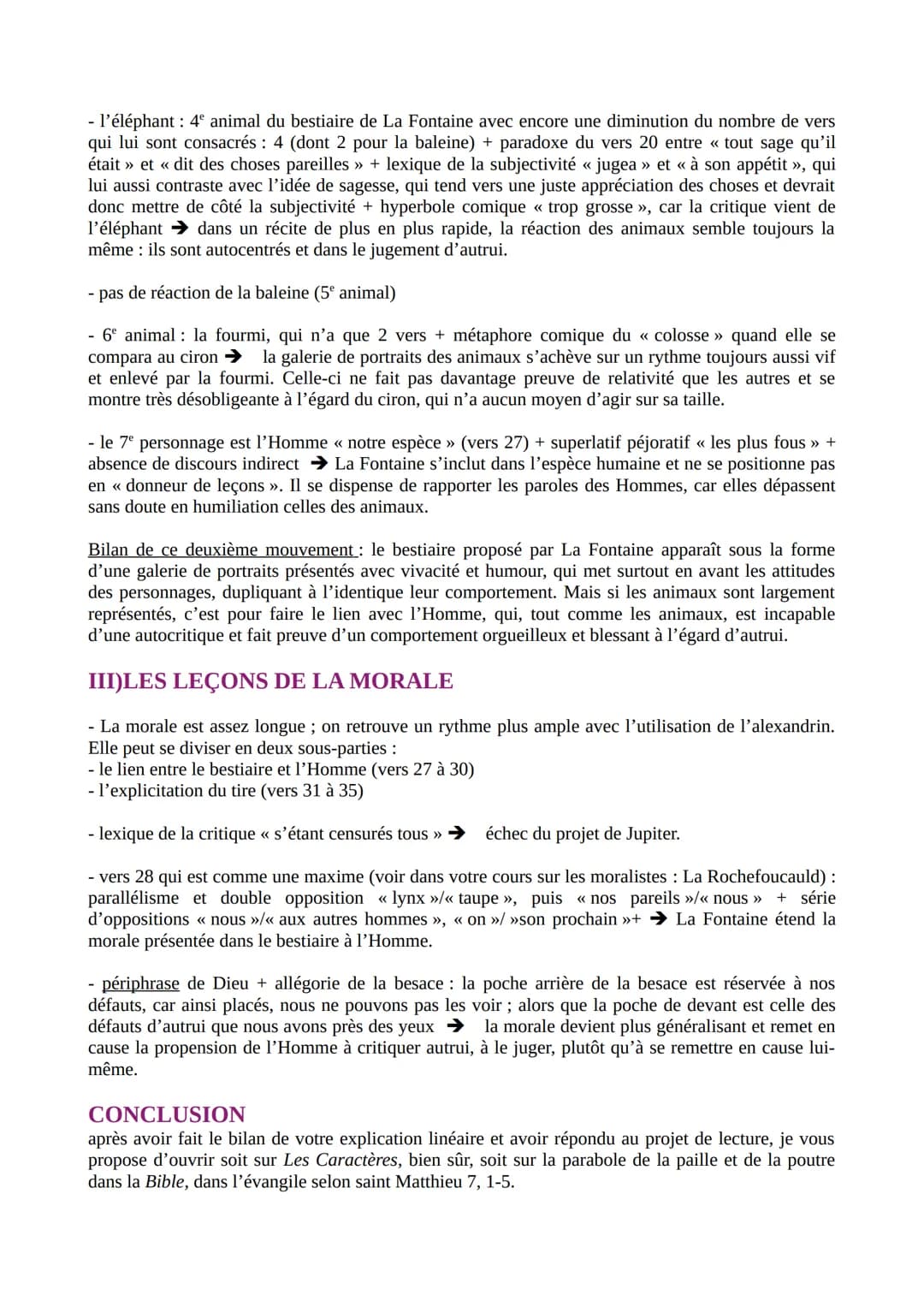 ANALYSE LINÉAIRE: LA BESACE
INTRODUCTION
- Jean de la Fontaine, 17ème siècle, classicisme, poète français de grande grande renommée,
princip