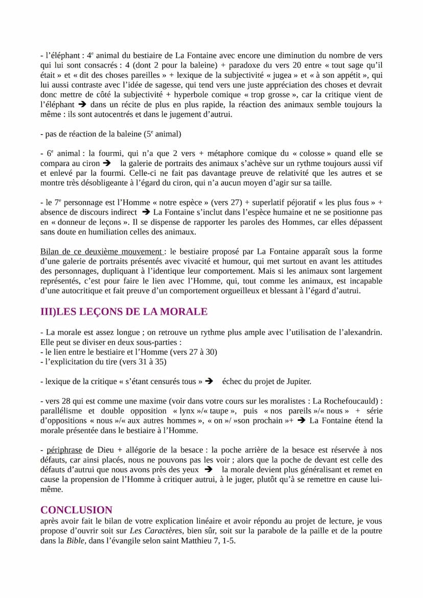 ANALYSE LINÉAIRE: LA BESACE
INTRODUCTION
- Jean de la Fontaine, 17ème siècle, classicisme, poète français de grande grande renommée,
princip