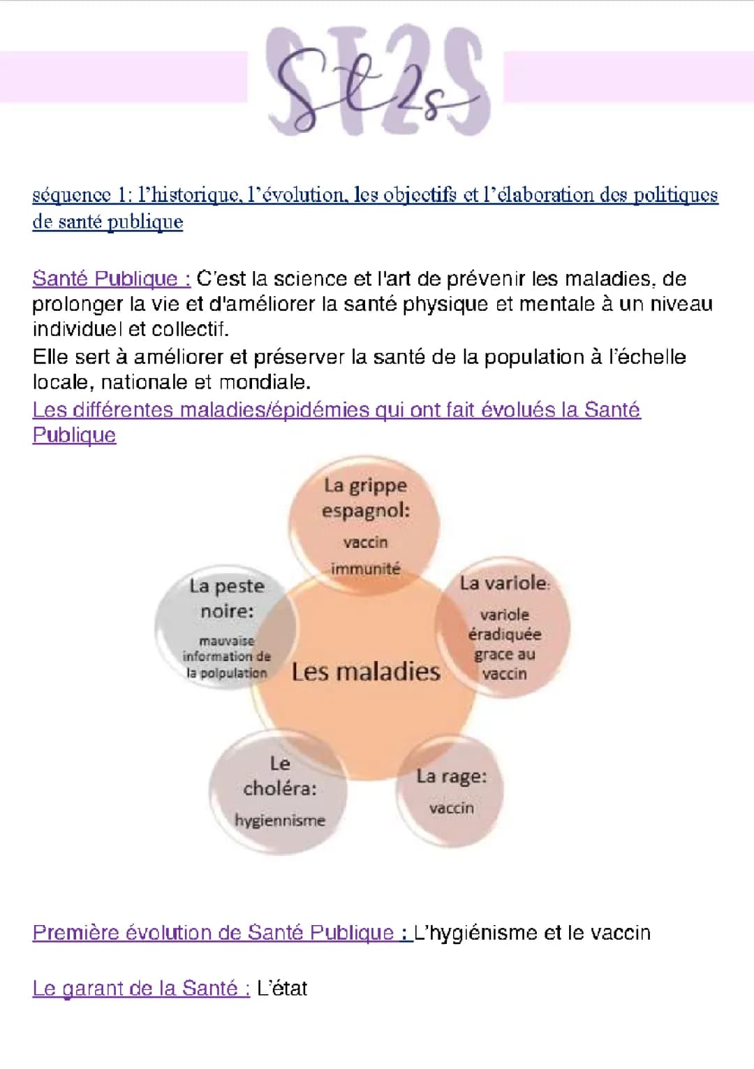Qu'est-ce que la santé publique ST2S ? Fiche révision Bac 2024