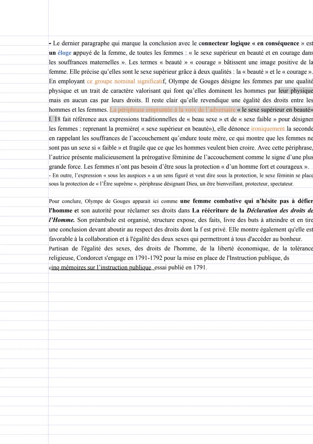 - Les phrases déclaratives jouent sur des procédés d'emphase (d'exagération)en particulier grâce à
l'énumération des groupes nominaux juxtap