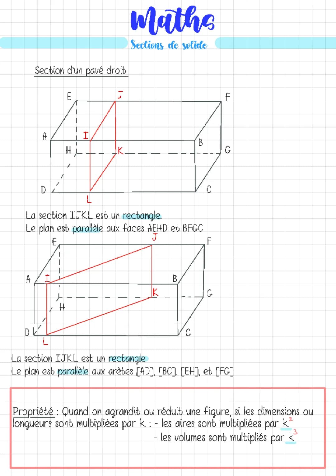Cours et Exercices PDF: Sections de Solides et Cylindres de Révolution 3ème