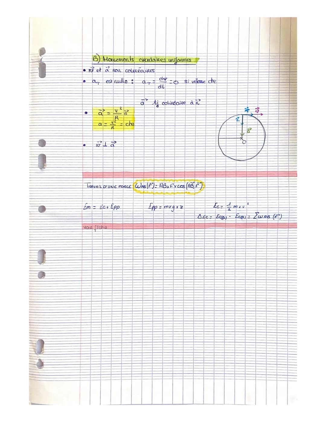 physique.
CHAPITRE 10: Cinematique
I- Vecteurs de mouvement
A) vecteur position
Gelt
OM (t) = x (t) i ²³ + g(t) ² + z ( t ) R² = y W
[² (1)]