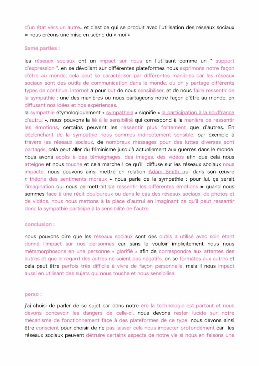 introduction :
GRAND ORAL HLP
l'impact des réseaux sociaux sur notre personne ?
quand on nous demande « qui est tu ? » avant notre première 