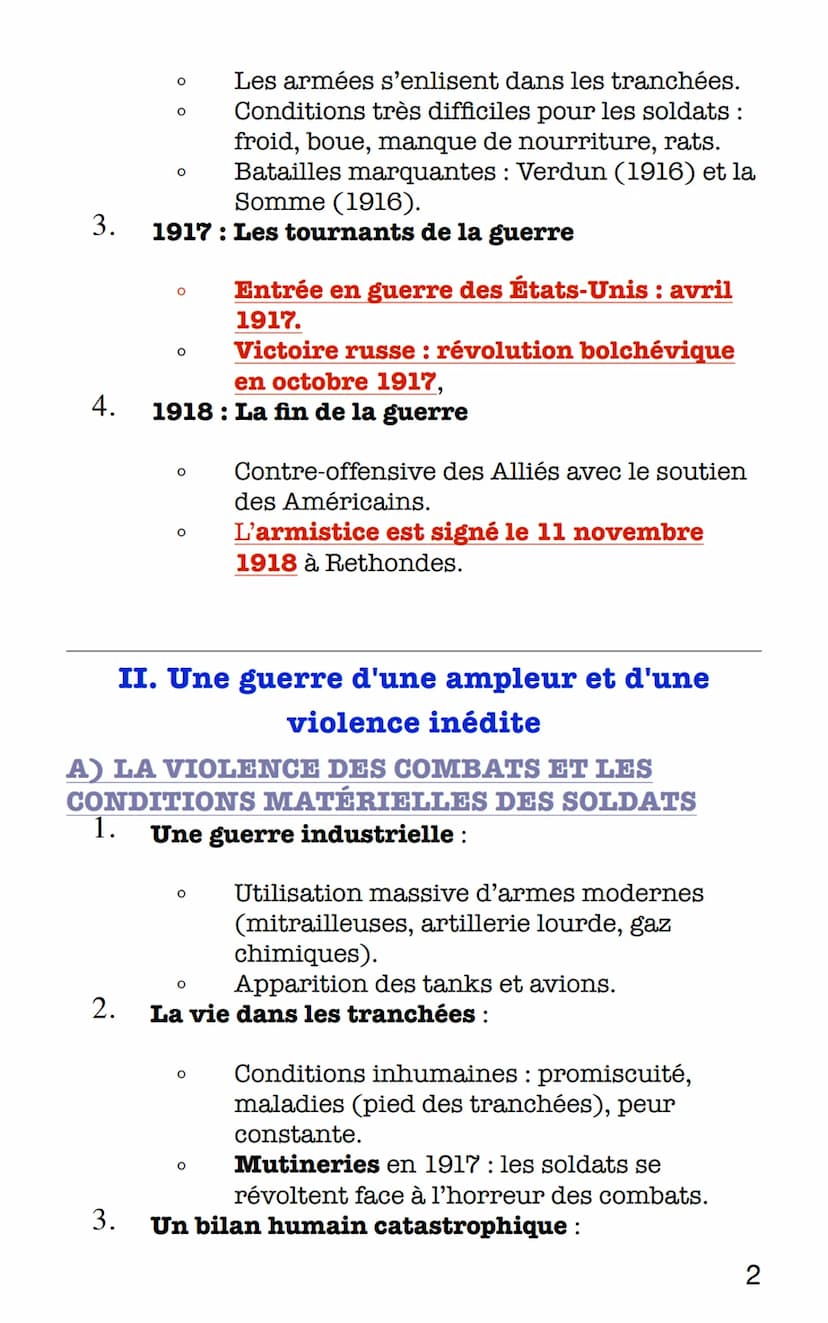 Histoire
H1: Civils et militaires durant la
Première Guerre mondiale
Question:
Comment la Grande Guerre, en tant que conflit d'une
violence 