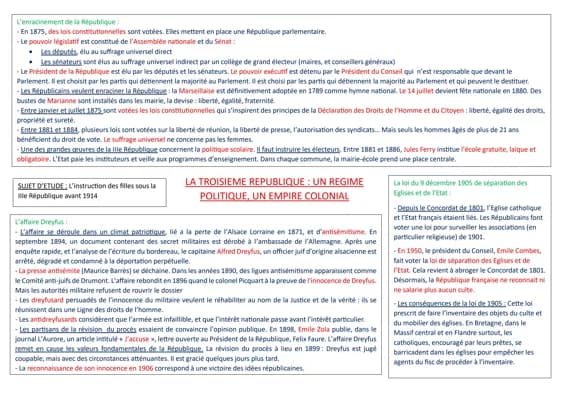 Know La Troisième République : un régime, un empire colonial  thumbnail