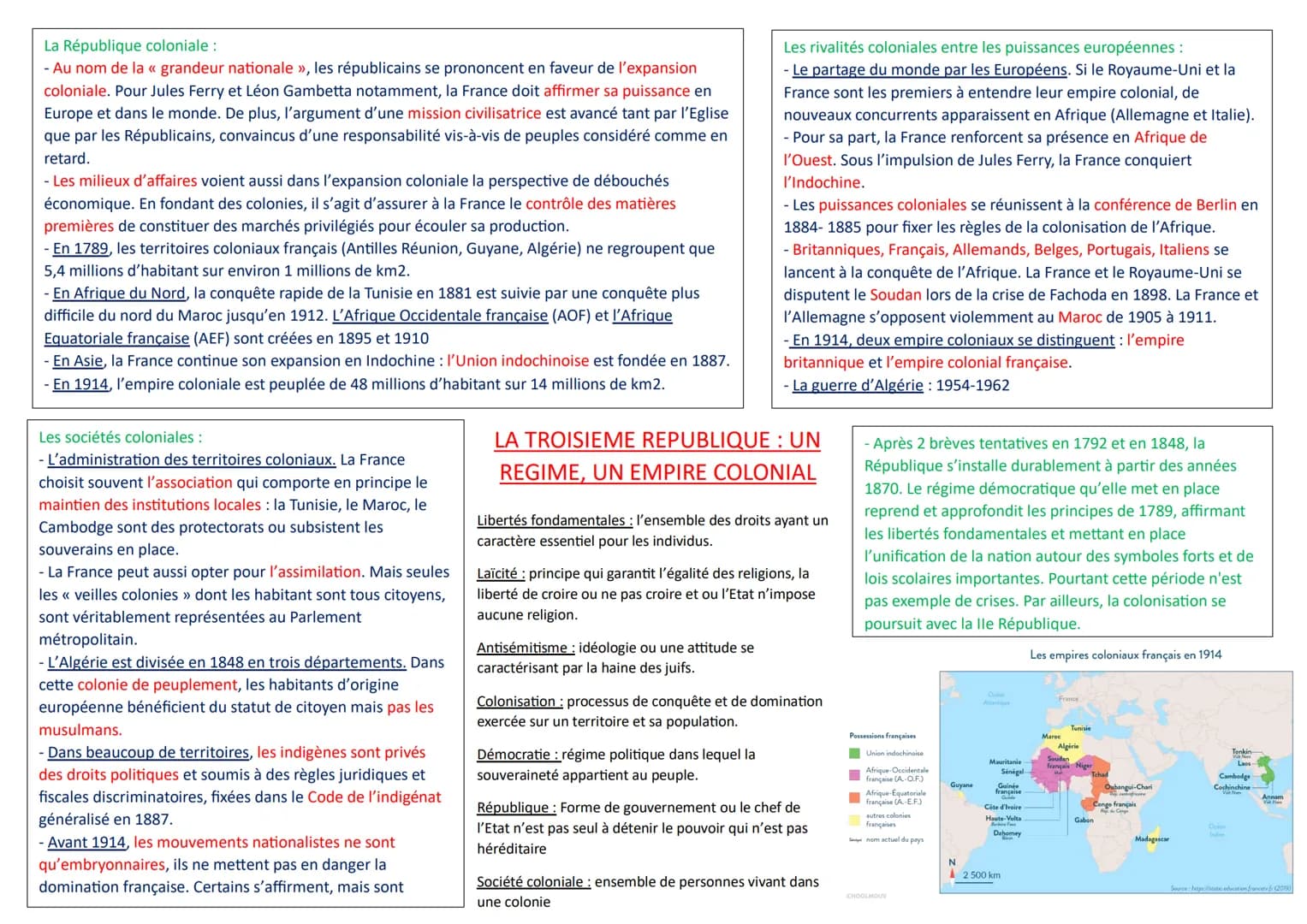 L'enracinement de la République :
- En 1875, des lois constitutionnelles sont votées. Elles mettent en place une République parlementaire.
-