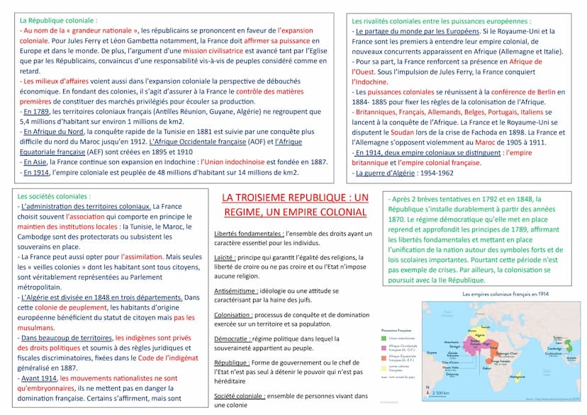 L'enracinement de la République :
- En 1875, des lois constitutionnelles sont votées. Elles mettent en place une République parlementaire.
-