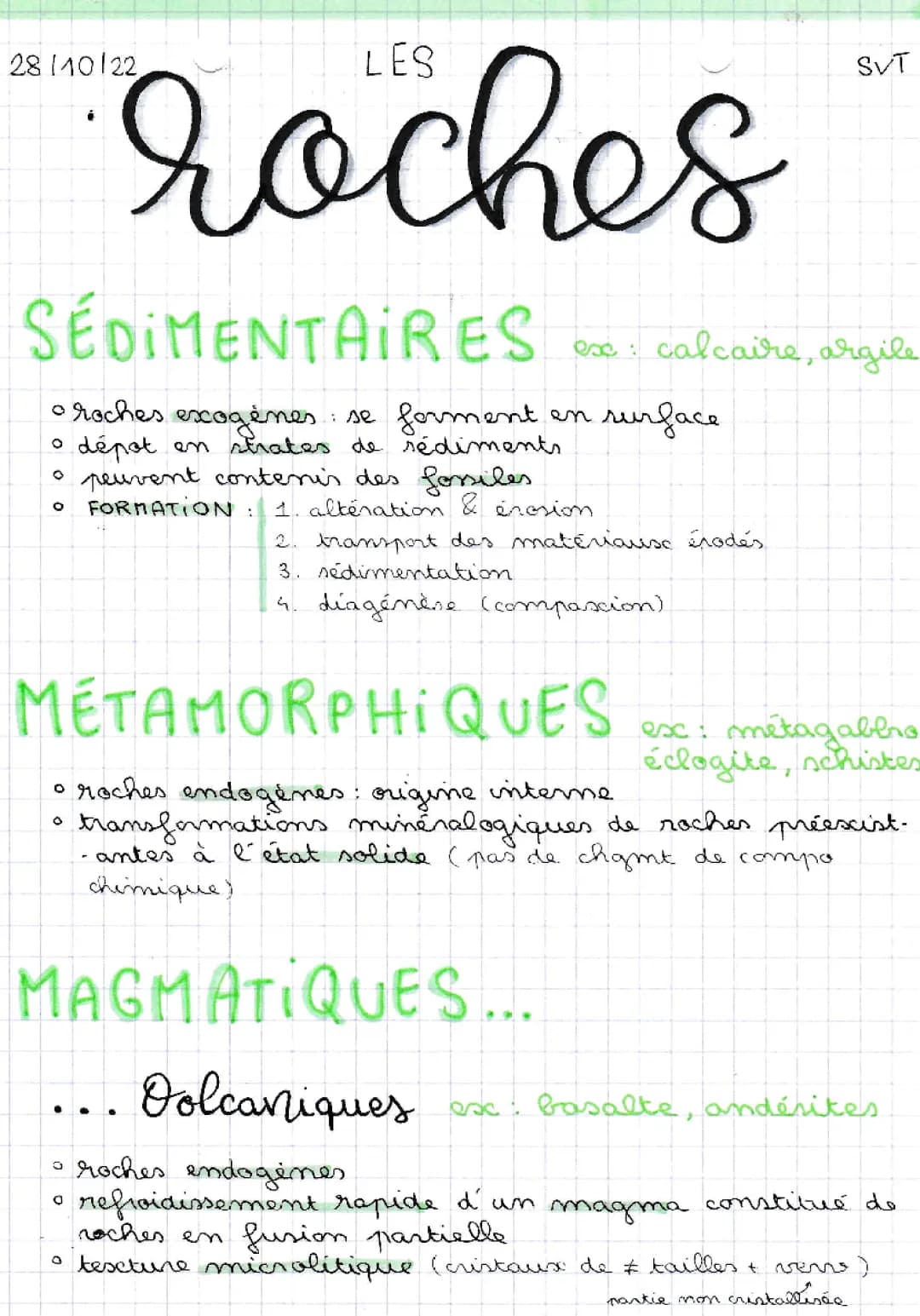 Les roches