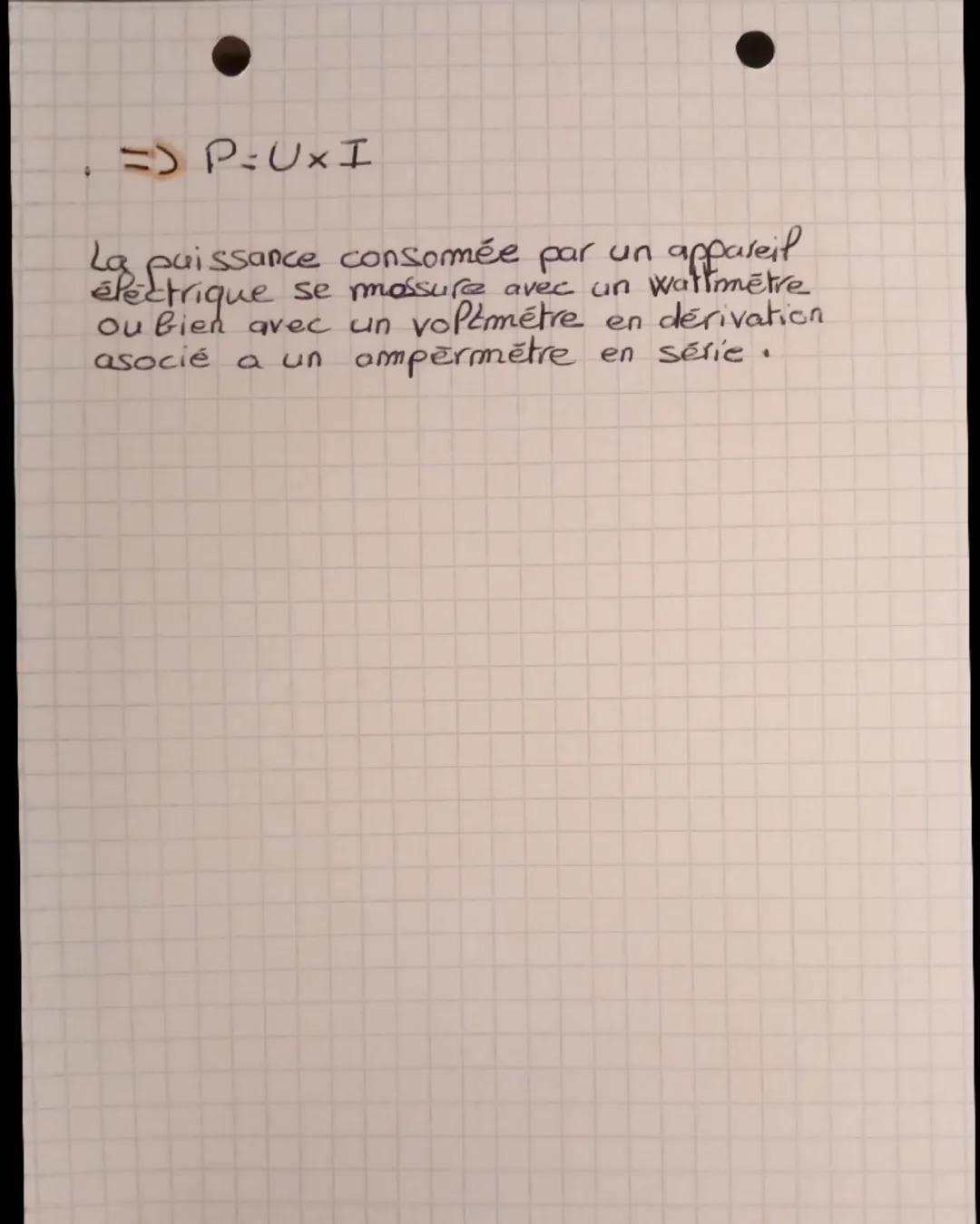 Physique chap 1
Les unités du systéme international:
-Watt
Paissance (w)
-Joufe P'énergie (J),
seconde le tomps (s)
d'énergie électrique Cen