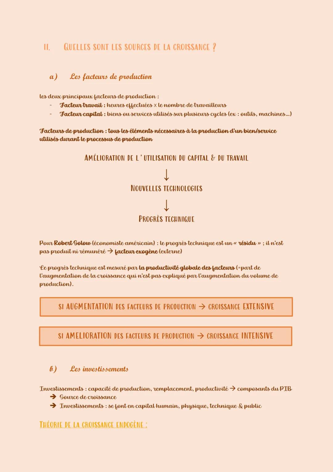 QUELS SONT LES SOURCES ET LES DÉFIS DE LA
CROISSANCE ÉCONOMIQUE ?
INTRODUCTION:
Définition de la croissance économique: selon François Perro