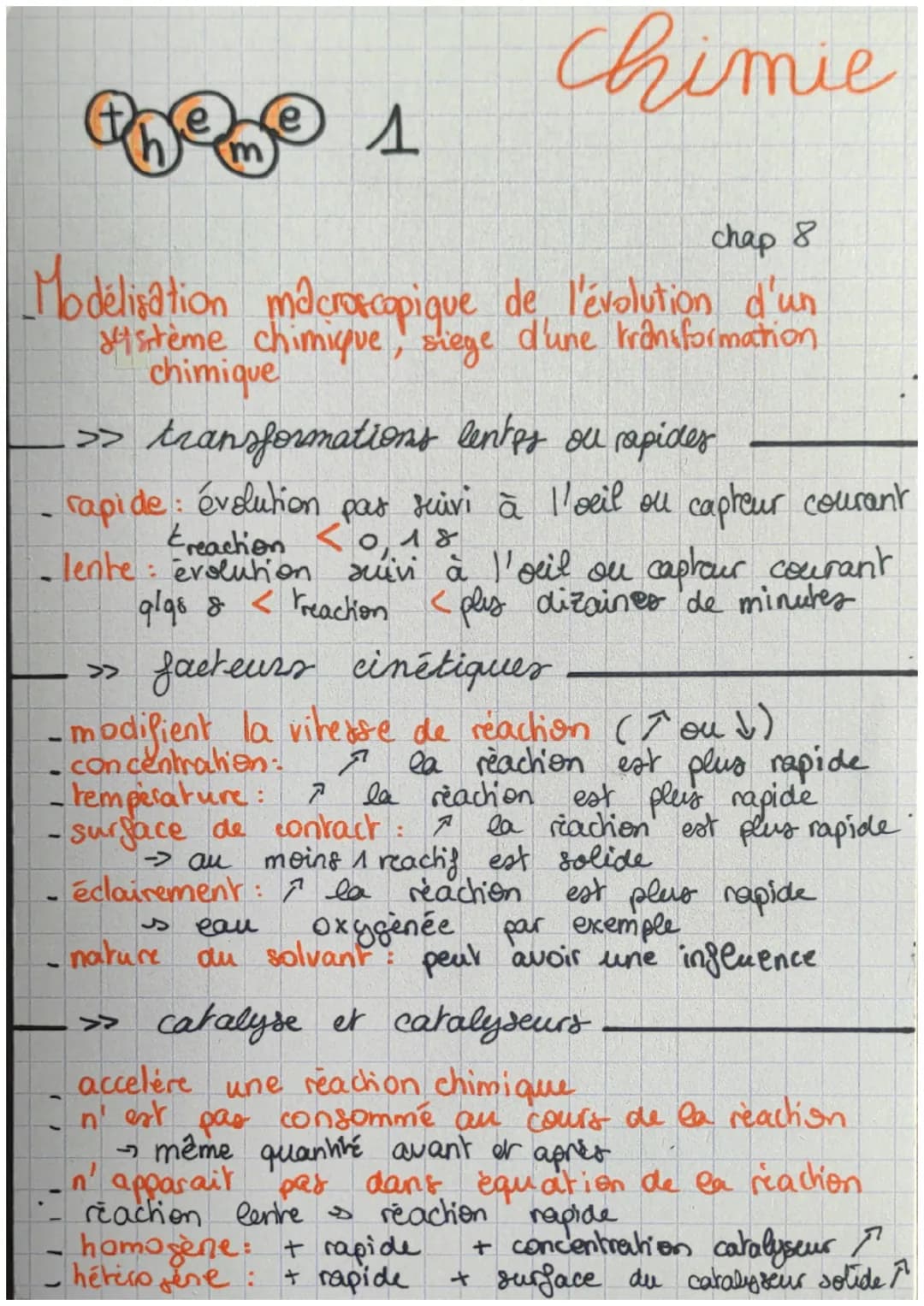 theme
chap 8
Modélisation macroscopique de l'évolution d'un
sestème chimique, siege d'une transformation
chimique
chimie
1
>> transformation