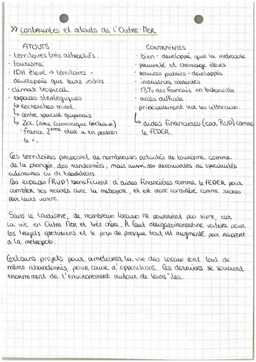 •Geographie
»Amenager les territoires ultramarins français
DEFINITIONS
> territoires ultramarins Territaires d'Outre-Mer faisant partie du
t