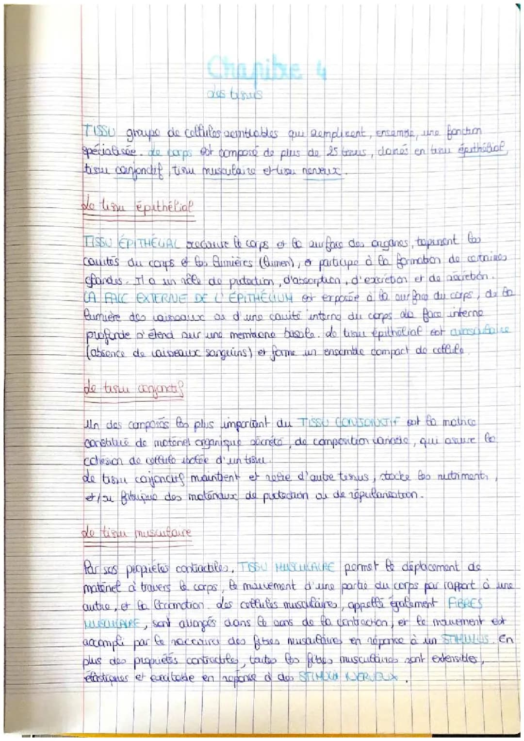 Les tissus 