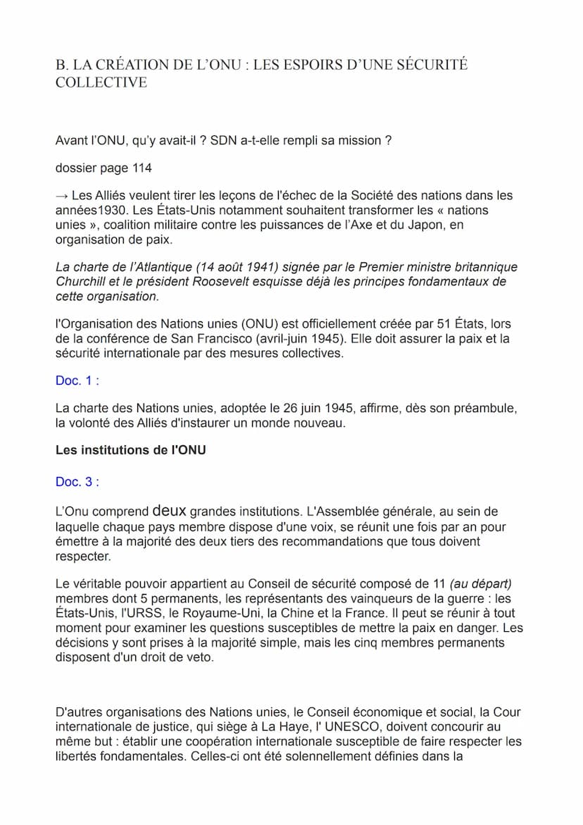 Chapitre : LE MONDE ET LA FRANCE
DE LA FIN DE LA 2GM AUX ANNEES
1970
La 2GM présente un bilan effroyable :
Bilan humain :
Environ 60 million