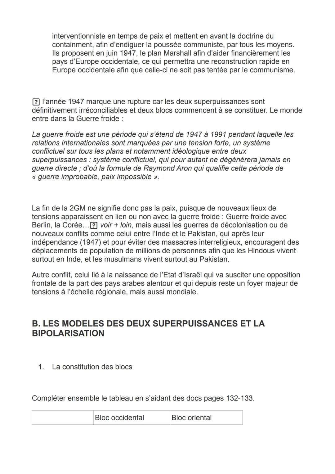 Chapitre : LE MONDE ET LA FRANCE
DE LA FIN DE LA 2GM AUX ANNEES
1970
La 2GM présente un bilan effroyable :
Bilan humain :
Environ 60 million