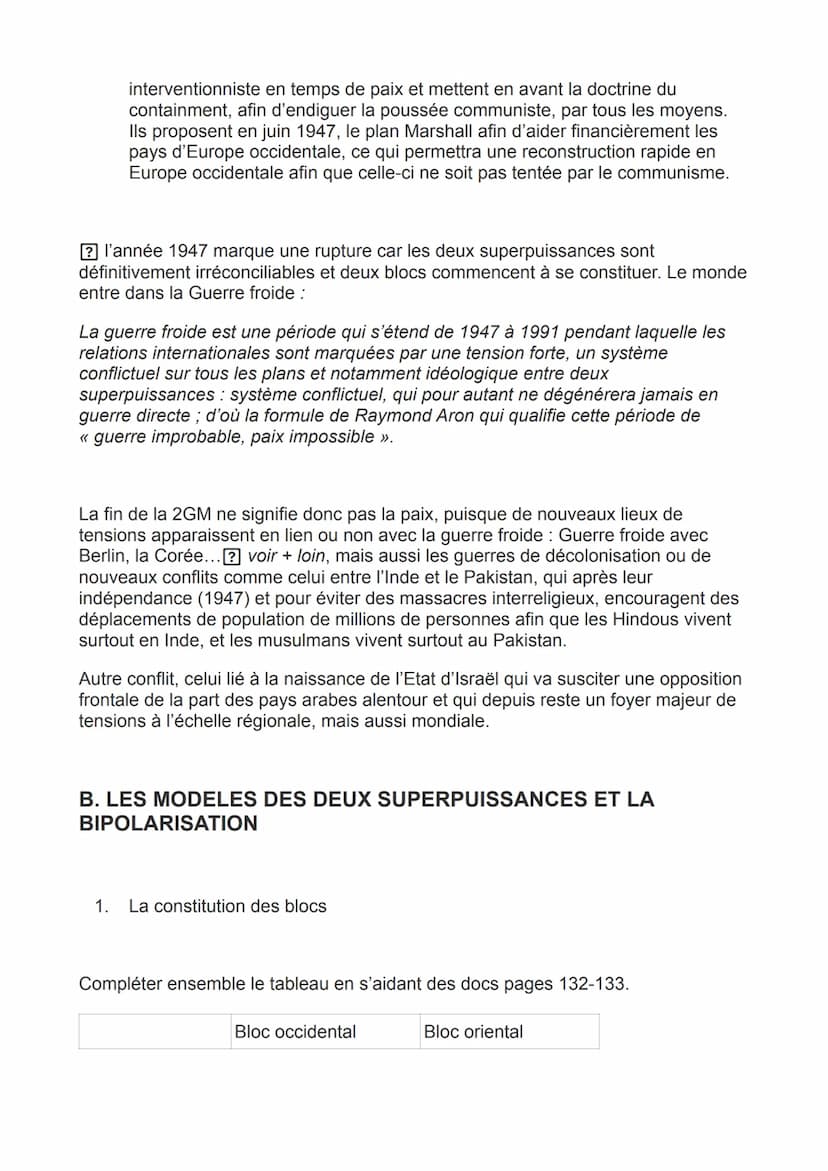 Chapitre : LE MONDE ET LA FRANCE
DE LA FIN DE LA 2GM AUX ANNEES
1970
La 2GM présente un bilan effroyable :
Bilan humain :
Environ 60 million