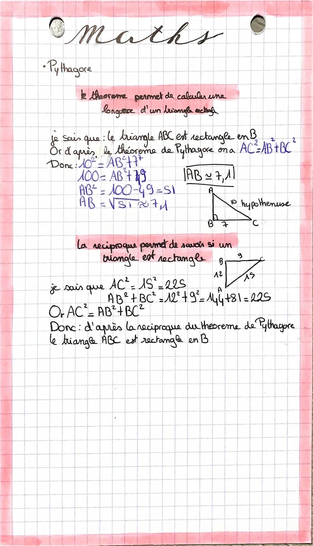 maths
•Thales
je sais que les droites (NC) et (MB) sont séquente
en A
et je sais que la droite (MN) et (BC) sont parallèle
Alors on dit que 