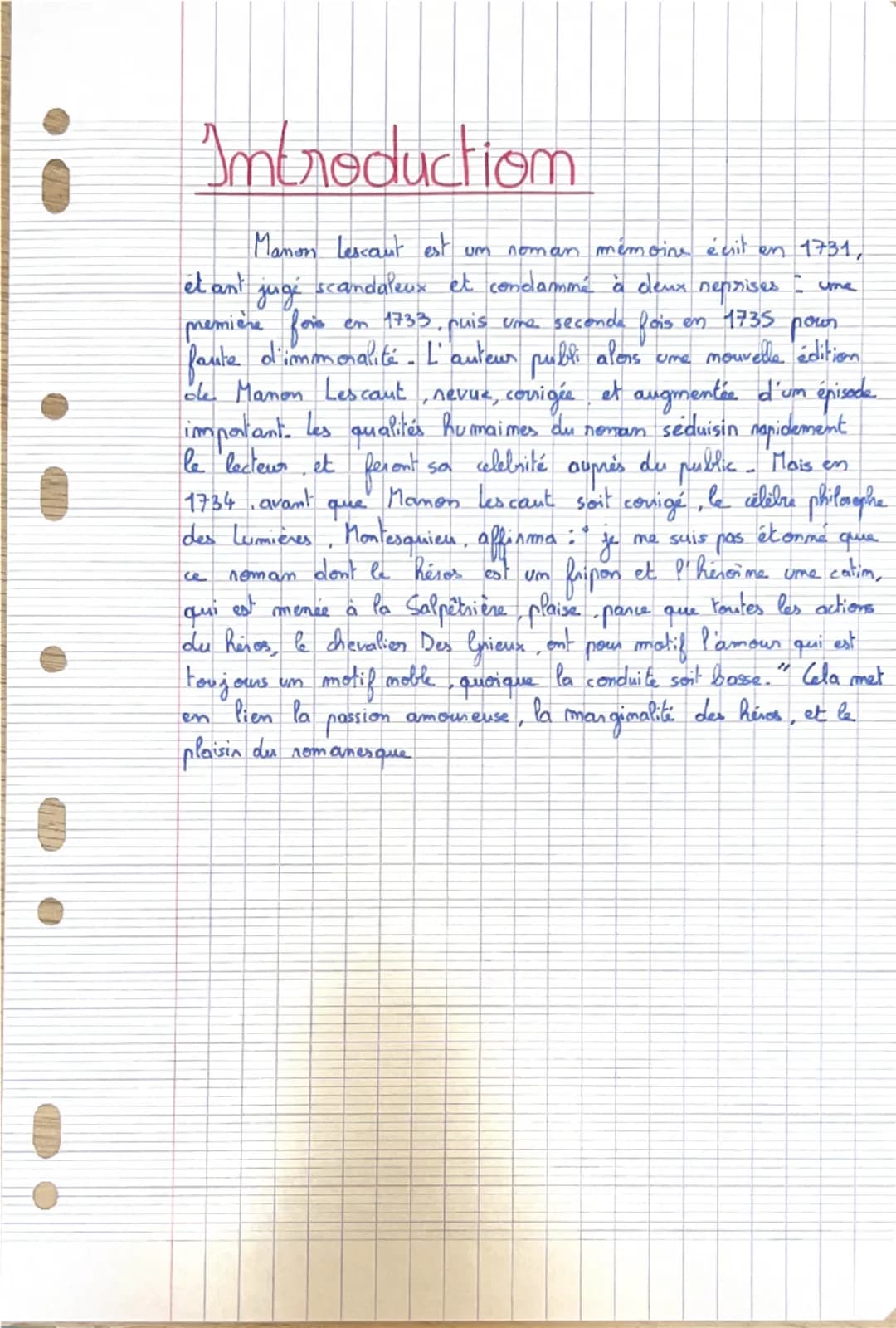 Introduction
el ant
Manon Lescaut est um noman memoine écrit en 1731,
jugé scandaleux et condamné à deux neprises
ривет
alors
ume
fois en 17