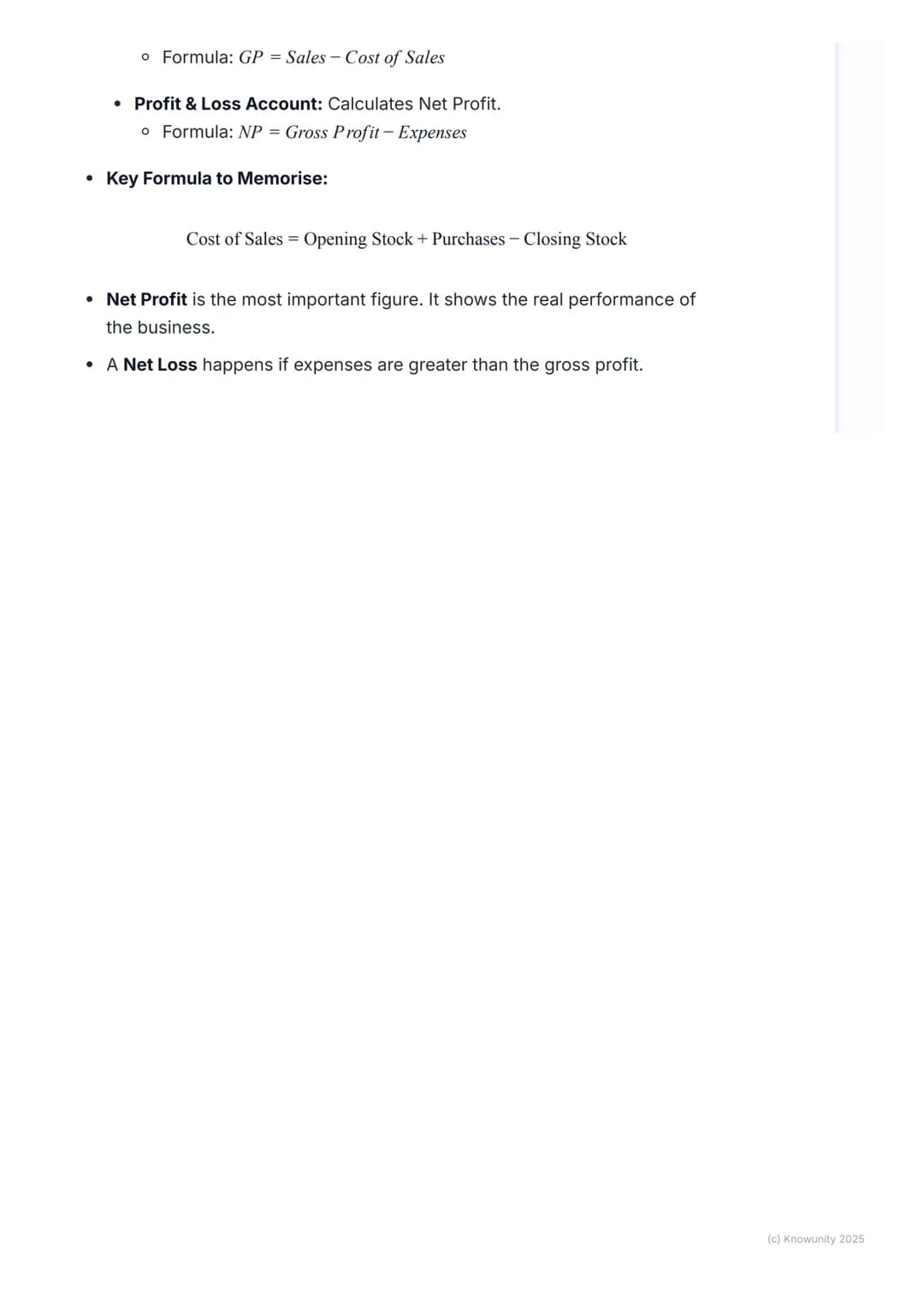 # The Income Statement
(Trading and Profit & Loss
Account)

What is an income statement?

An Income Statement is a financial report that sho