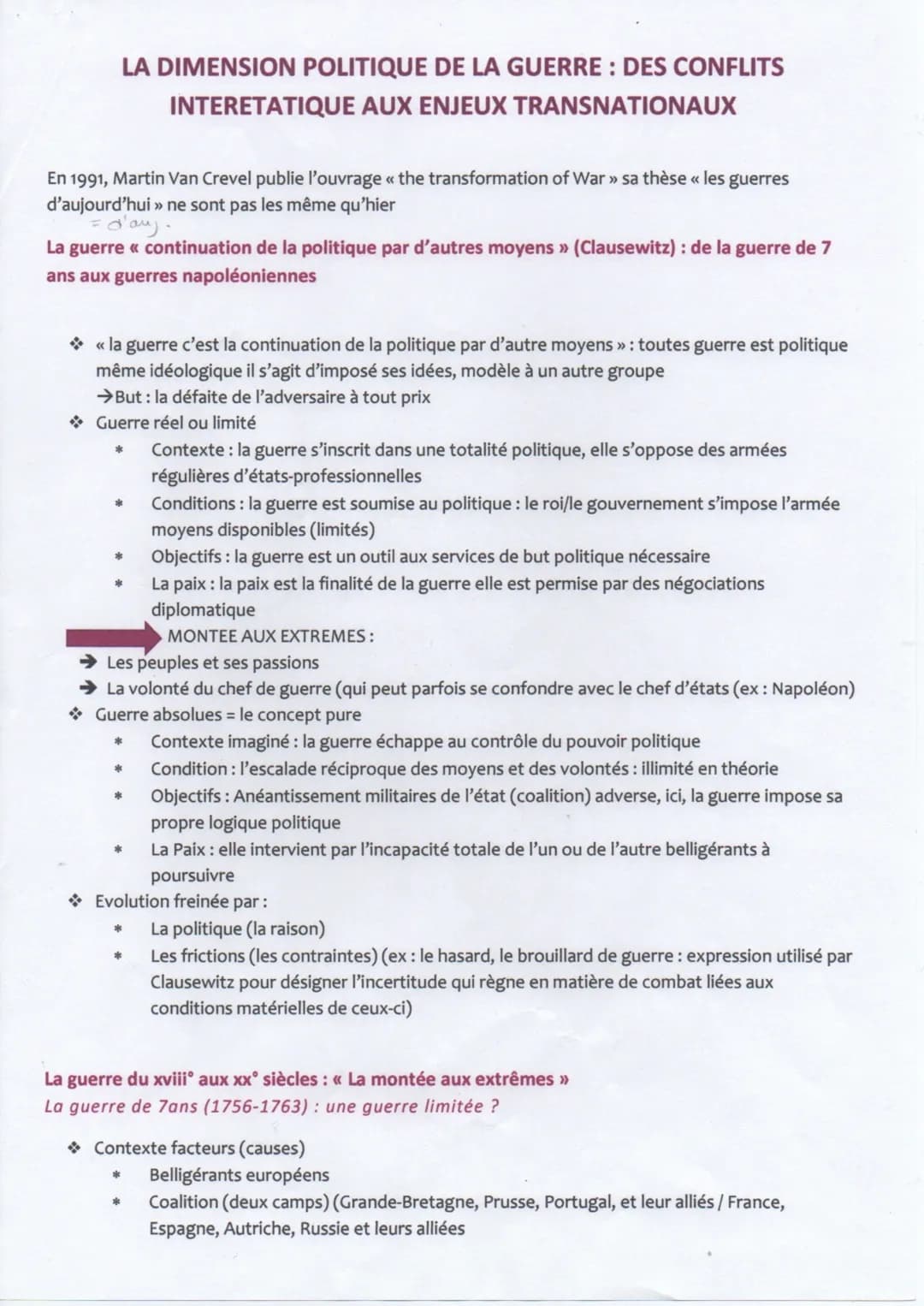 ●
DEFINITION:
Un conflit : C'est une situation relationnelle structuré par un antagonisme (opposition), à l'origine
d'une guerre
●
Une guerr