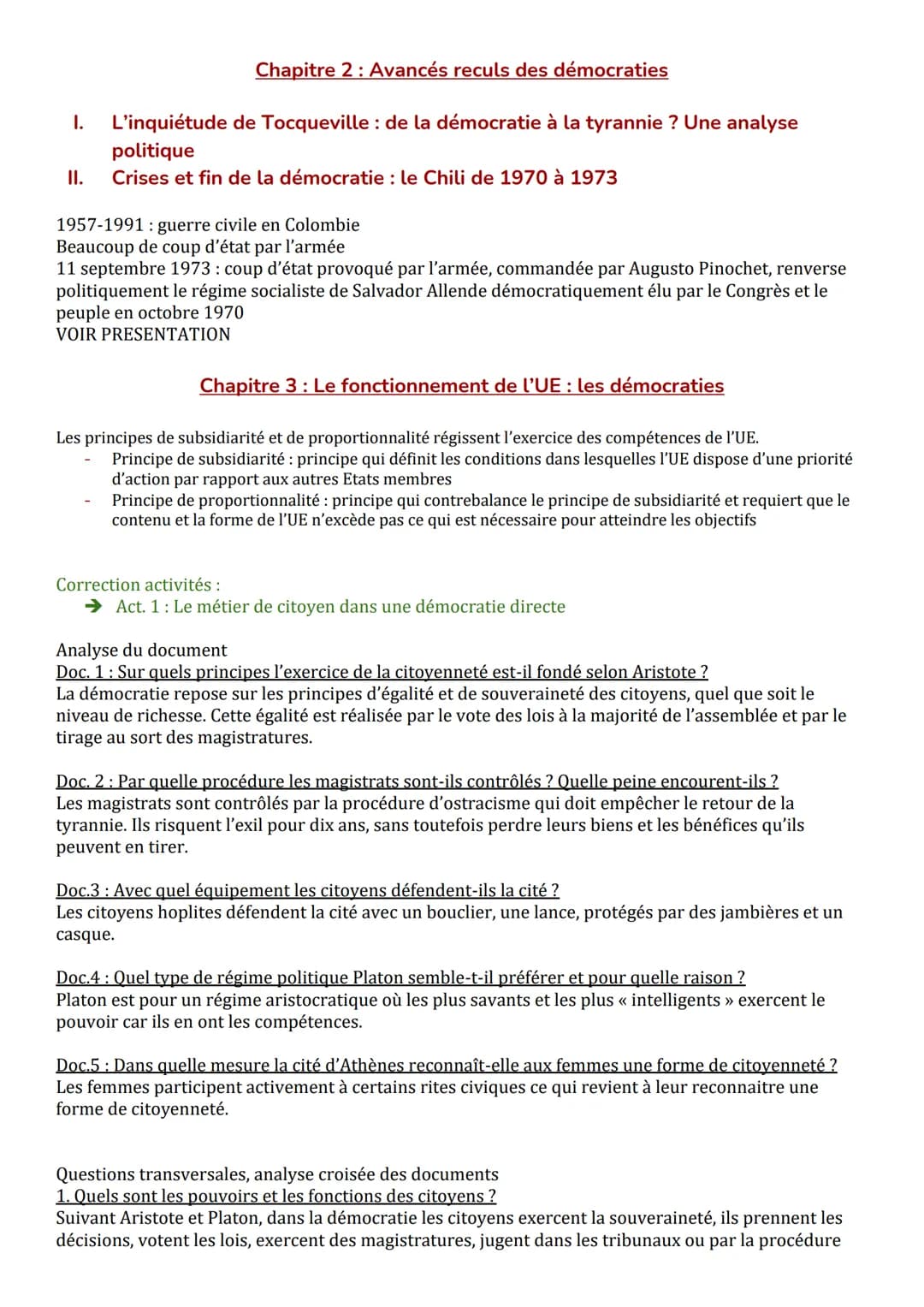 Thème 3. Comprendre un régime politique : La démocratie
Chapitre 1 : Penser la démocratie : démocratie directe ou représentative
Introductio