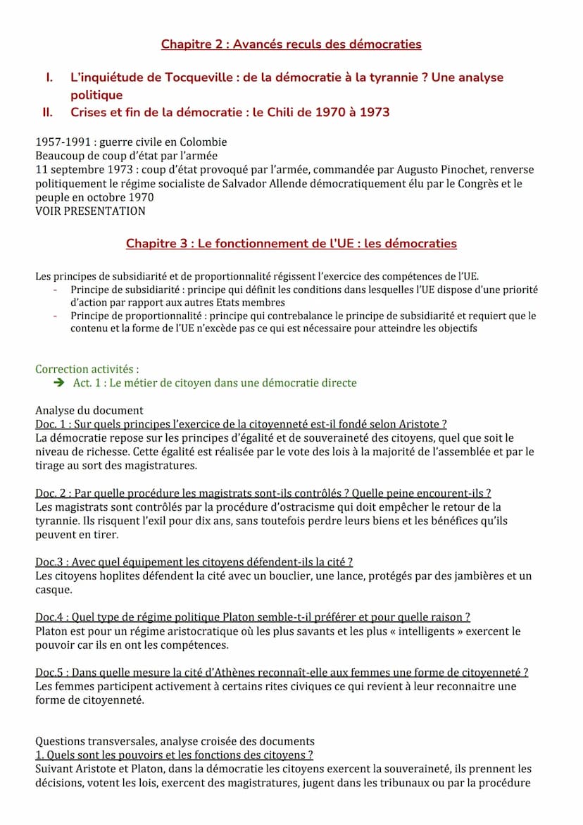 Thème 3. Comprendre un régime politique : La démocratie
Chapitre 1 : Penser la démocratie : démocratie directe ou représentative
Introductio