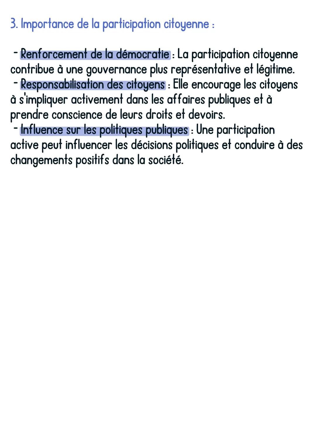 EMC
@avoirsonbrevet
La participation citoyenne et
I. La démocratie :
la démocratie

1. Définition: La démocratie est un système politique da