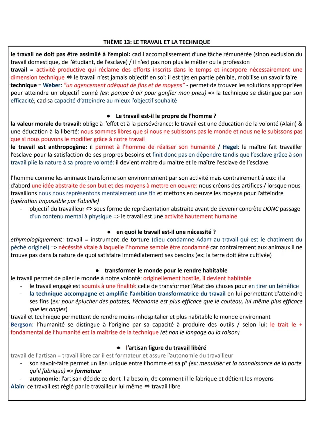 
<p>Le travail ne doit pas être assimilé à l'emploi : il ne s'agit pas seulement de l'accomplissement d'une tâche rémunérée, ce qui exclurai