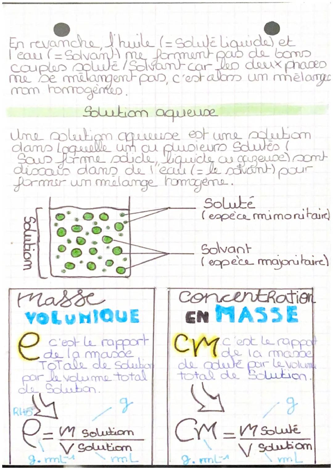 les SOLUTIONS
Xchime queuses
Solution
une solution est un mélange harmoyème
oblemu en dissolvant une ai pluseurs
chimiques
wh liquide que ap