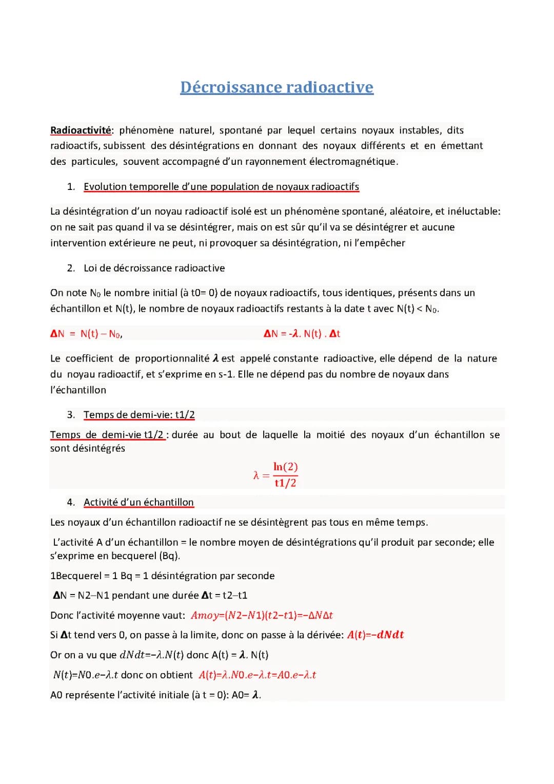 Décroissance radioactive