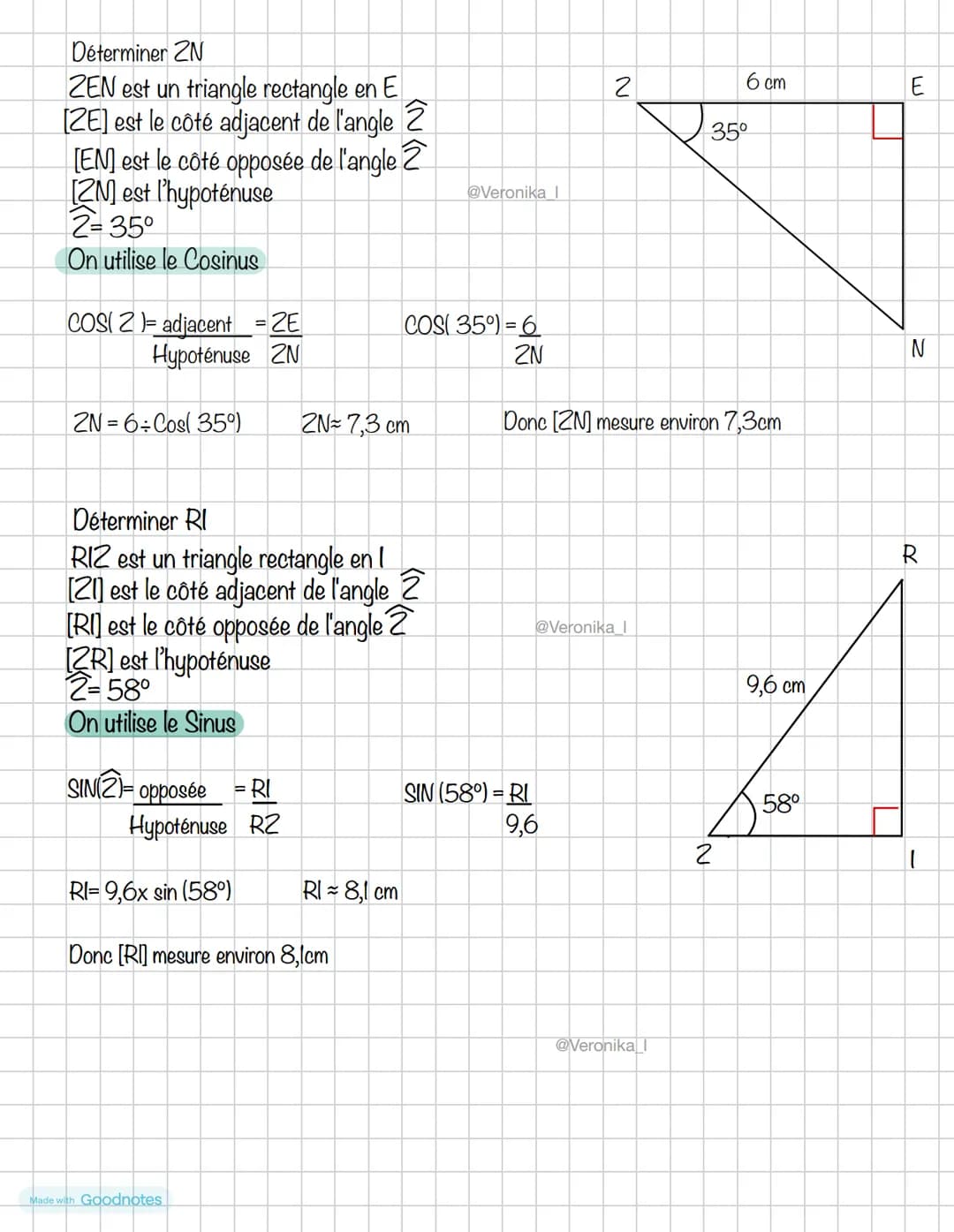 B
Côté opposé
à
ĉ →
A
Côté adjacent
de Ĉ
Sin (BCA)= BA
CB
(Côté Opposé/Hypoténuse)
Moyen mnémotechnique
Cos (BCA)= CA
CB
Mathématique
Trigon