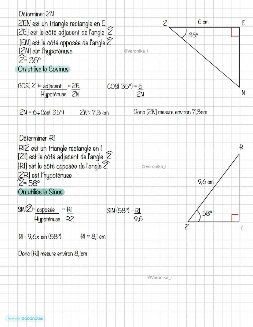 B
Côté opposé
à
ĉ →
A
Côté adjacent
de Ĉ
Sin (BCA)= BA
CB
(Côté Opposé/Hypoténuse)
Moyen mnémotechnique
Cos (BCA)= CA
CB
Mathématique
Trigon