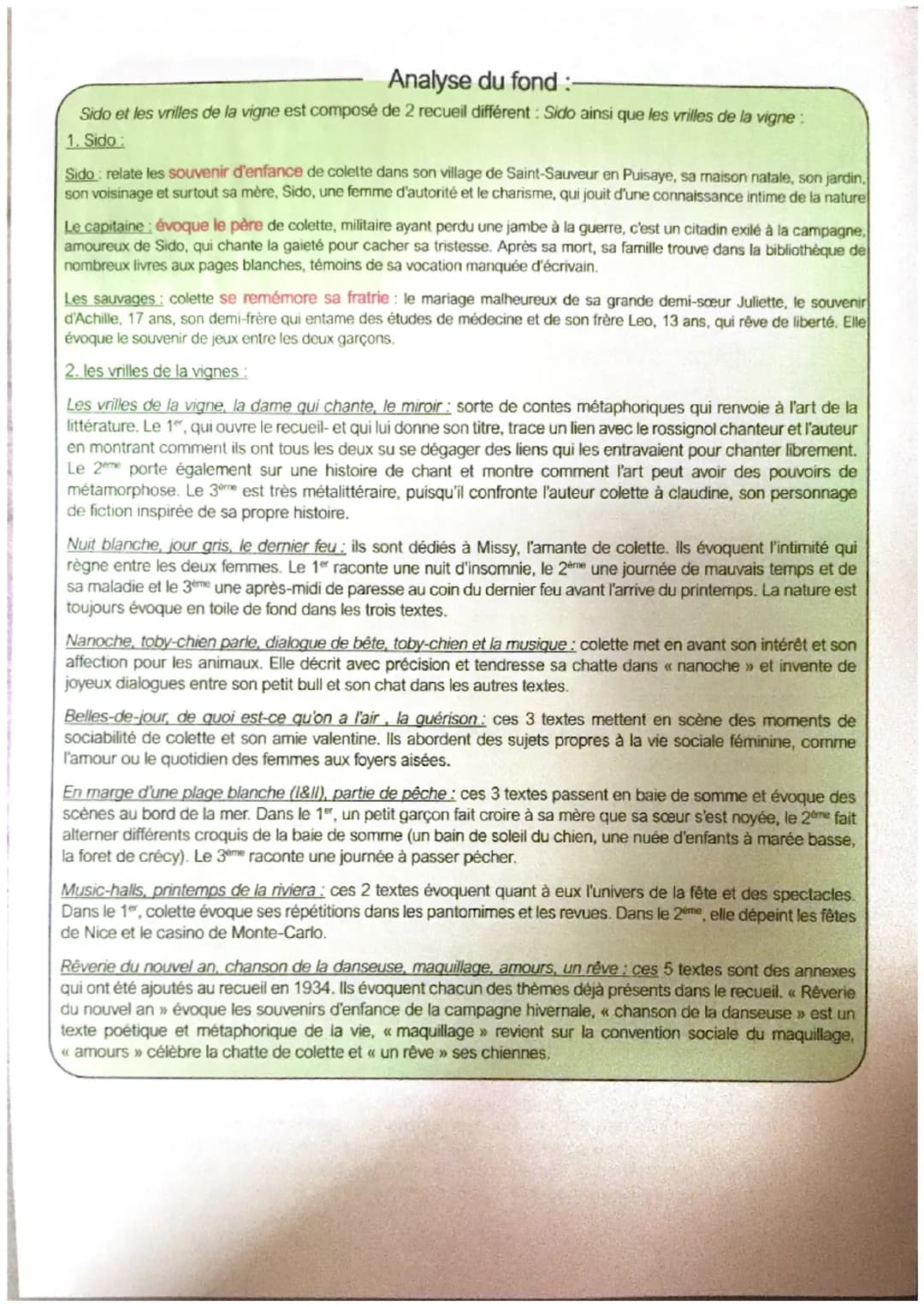 
<h2 id="contextedcriture">Contexte d'écriture</h2>
<p>En 1904, Colette cherche à prendre son indépendance vis-à-vis de son mari Willy et pu