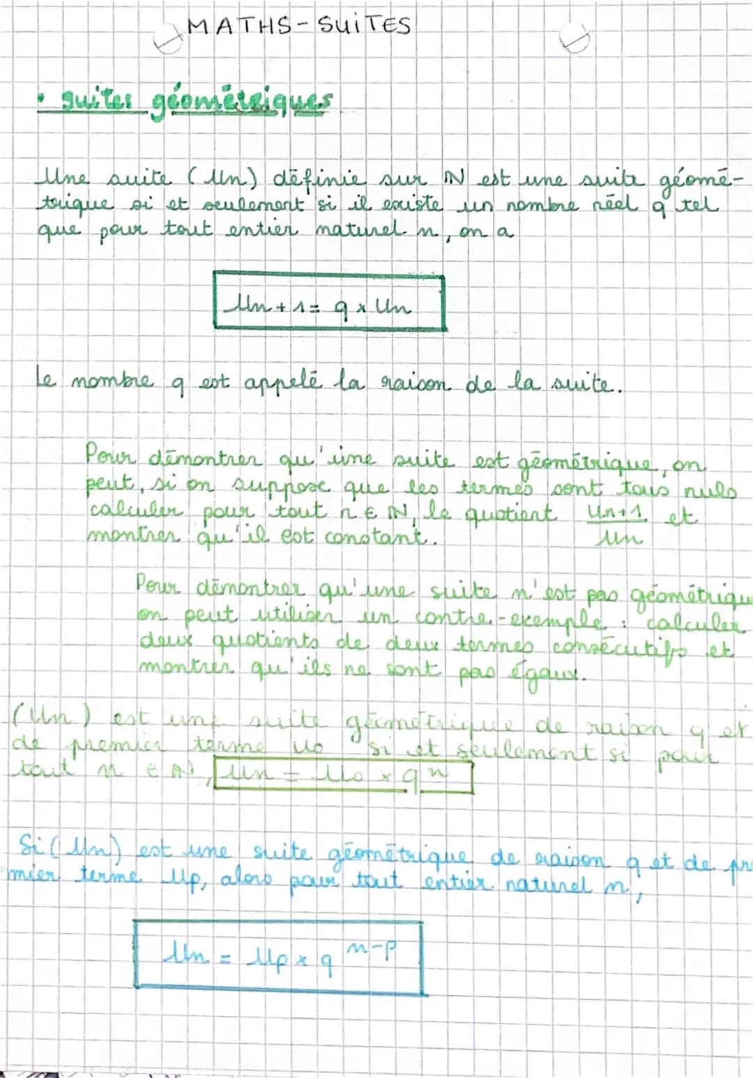 Suites Arithmétiques et Géométriques: Exercices Corrigés PDF et Formules