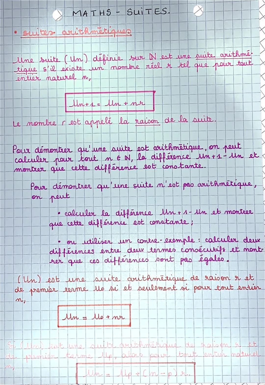 #
MATHS-SUITES
suites géométriques
Une suite (Un) définie sur N est une suite géomé-
trique si et seulement si il existe
que pour tout entie