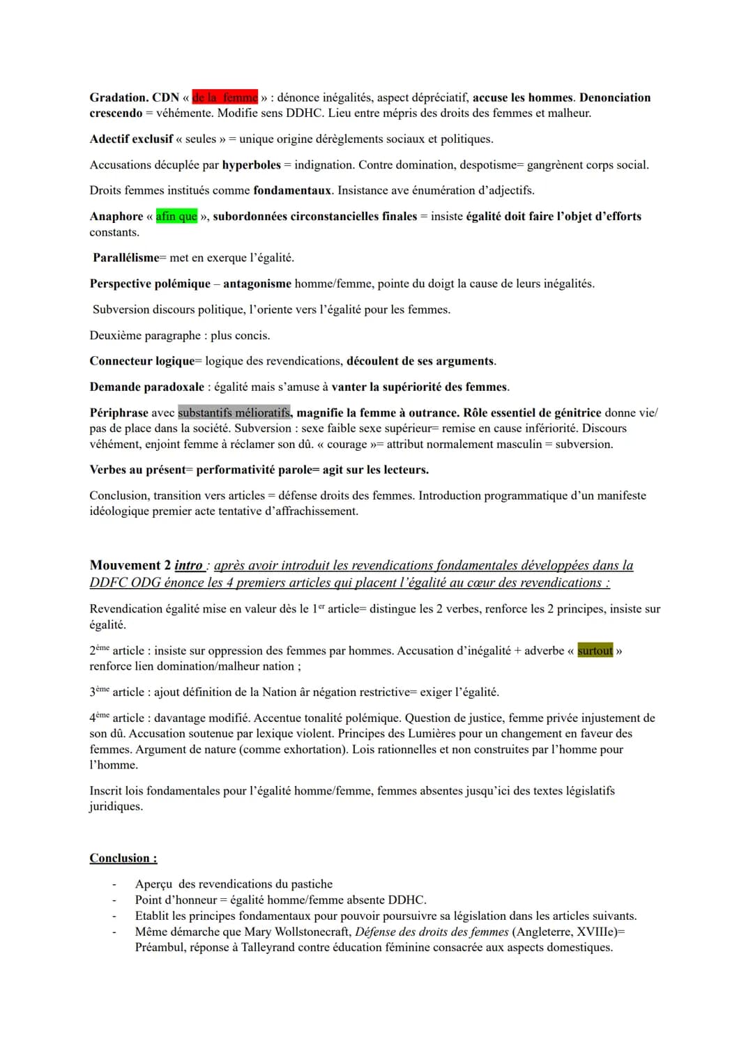 Préambule + 4 premiers articles :
Intro:
ODG:
Naissance 1748 à Montauban
- Férue de théâtre écrit des pièces Zamore et Mirza(aussi engagé co
