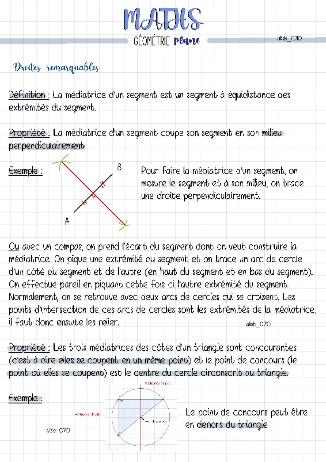 Maths : géométrie plane
