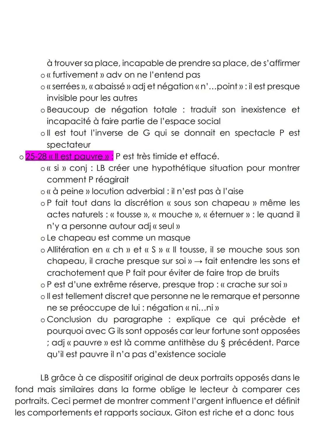 Texte n°4 Jean de La Bruyère, Les Caractères, livre VI, << Des Biens
de fortune >>, remarque 83
Jean de La Bruyère est né en 1645 et est déc