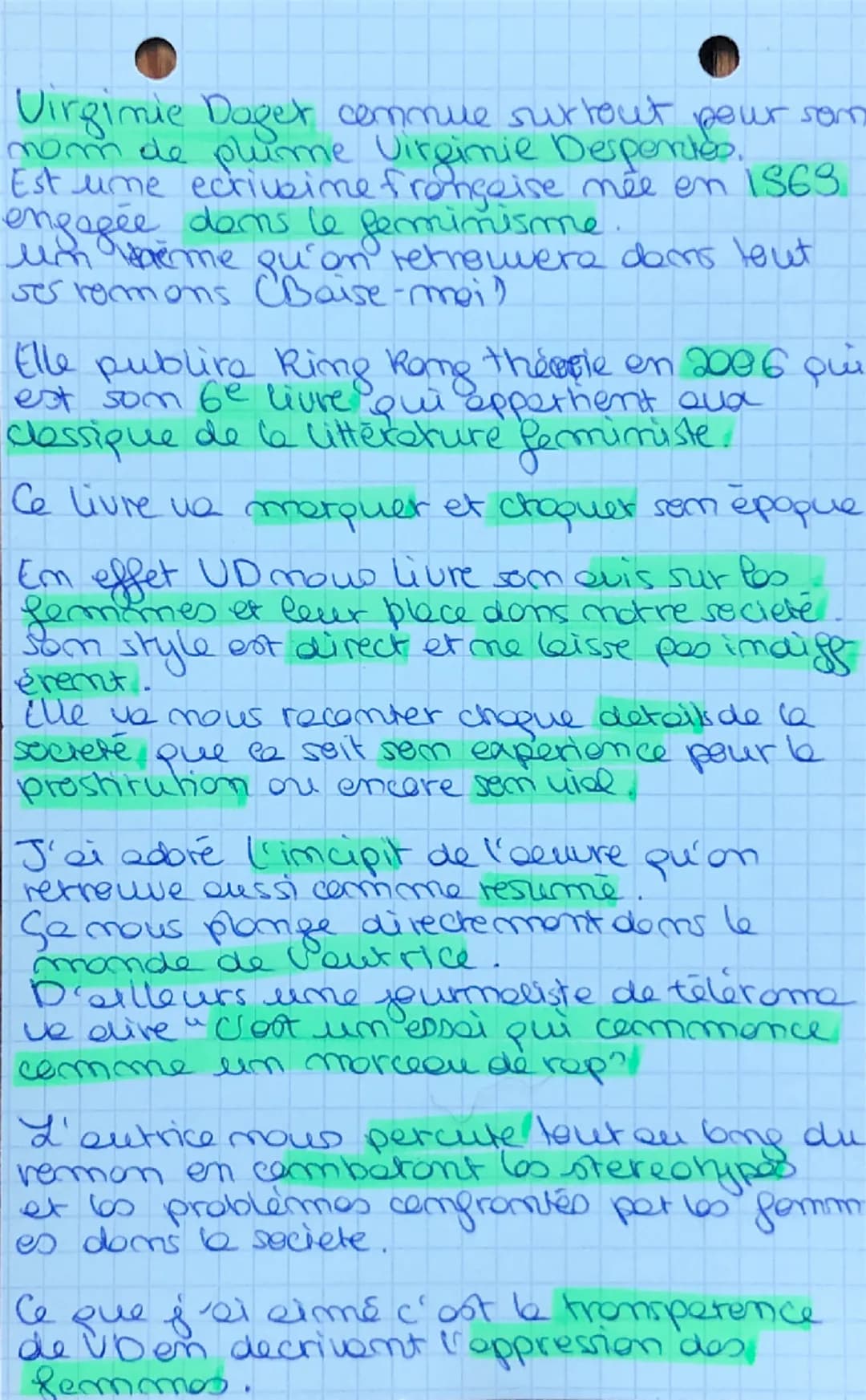 Virginie Dager commue surtout pour som
nom de plume Virginie Desportes.
Estume ecrivaine française née en 1863.
engagée dans le feminisme
uo