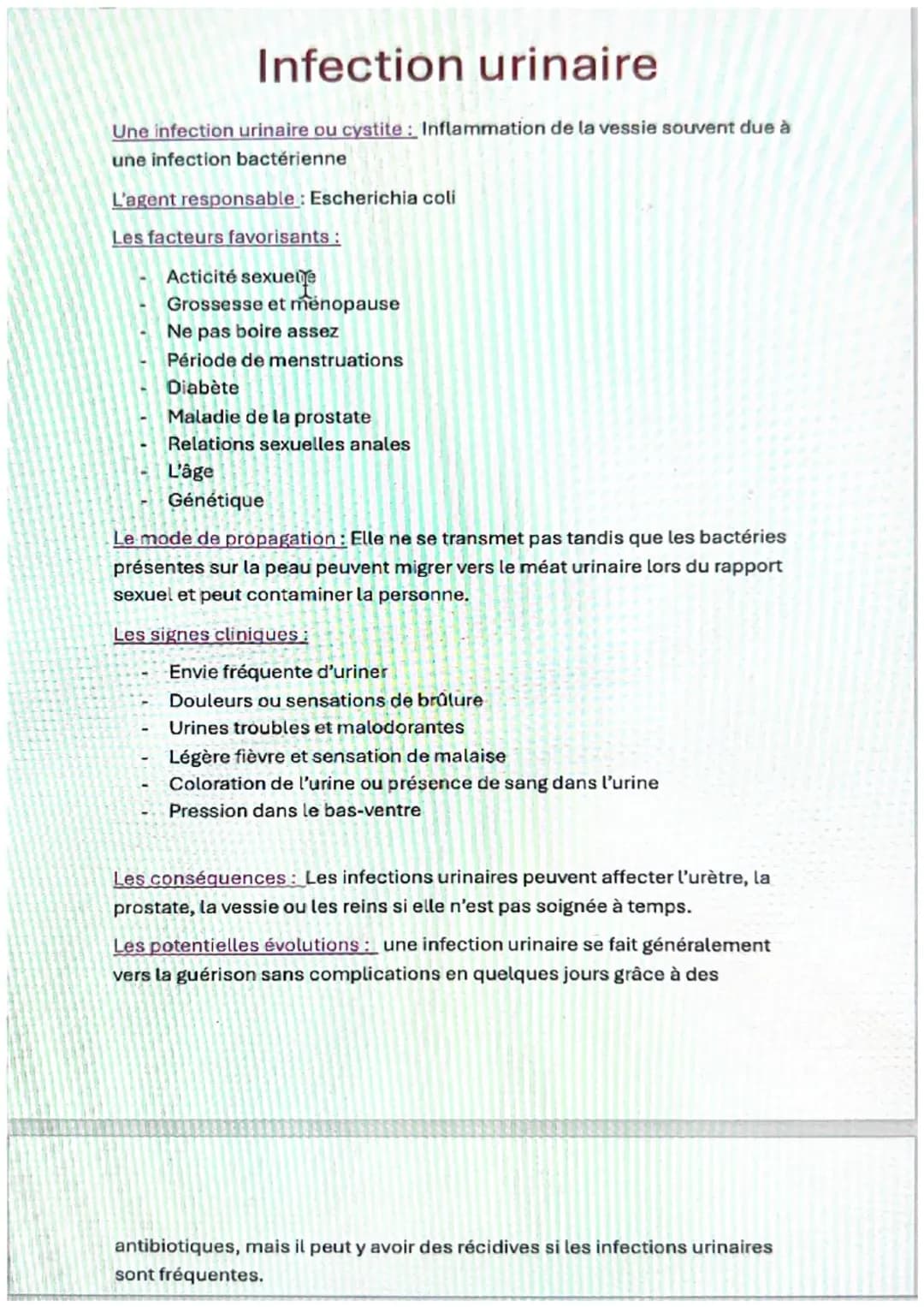 Infection urinaire 