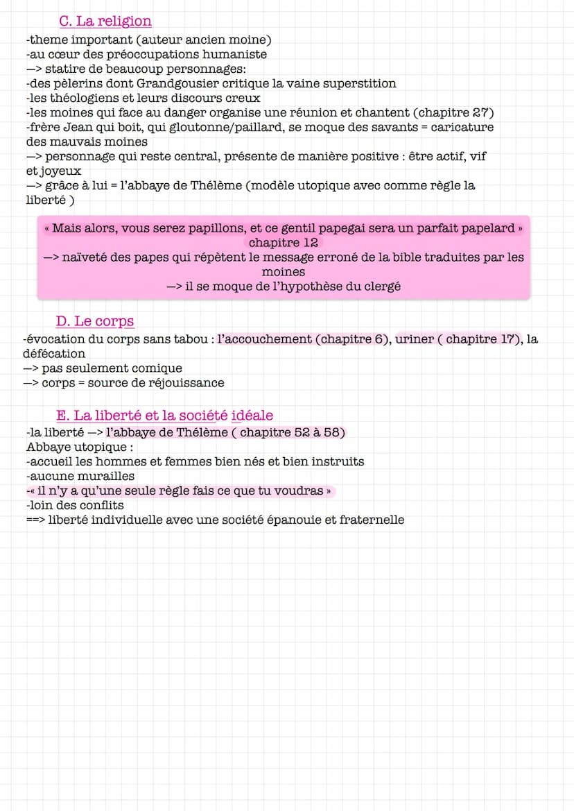 GARGANTUA
I- Présentation de l'auteur
François Rabelais :
-né fin du XVe S
-moine puis médecin réputé
-écrivain humaniste et de la Renaissan