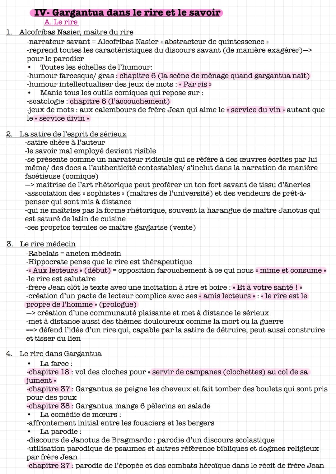 GARGANTUA
I- Présentation de l'auteur
François Rabelais :
-né fin du XVe S
-moine puis médecin réputé
-écrivain humaniste et de la Renaissan