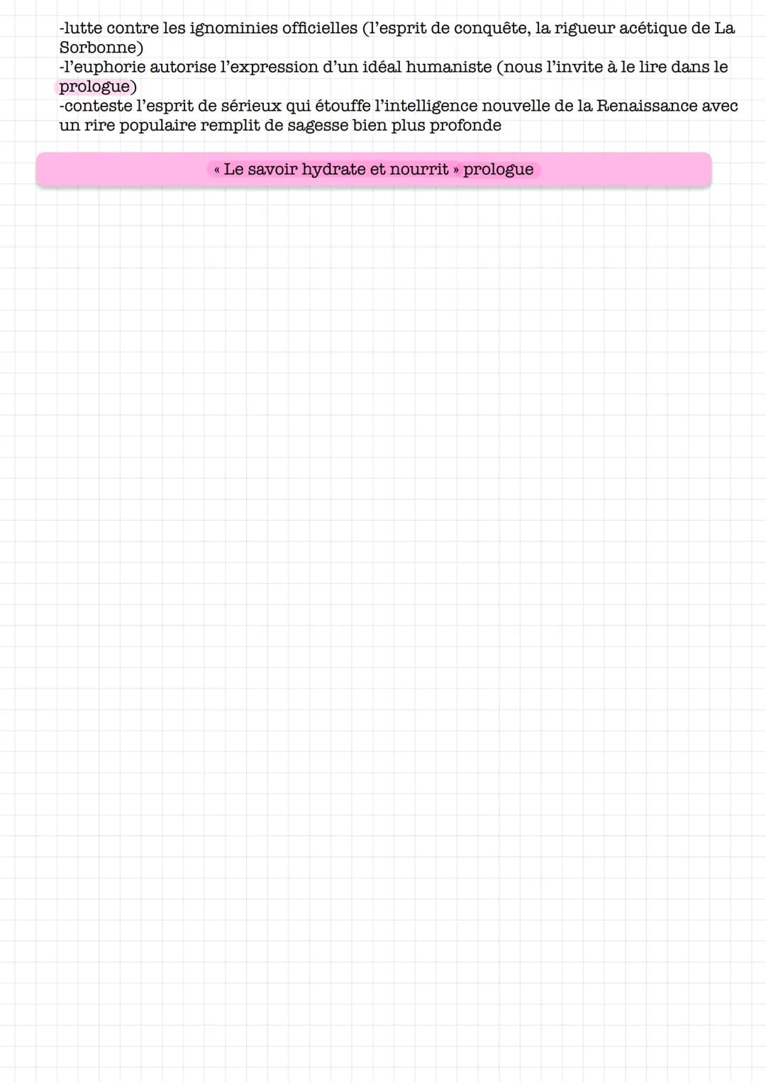 GARGANTUA
I- Présentation de l'auteur
François Rabelais :
-né fin du XVe S
-moine puis médecin réputé
-écrivain humaniste et de la Renaissan
