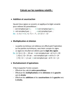 Know Calculs sur les nombres relatifs thumbnail