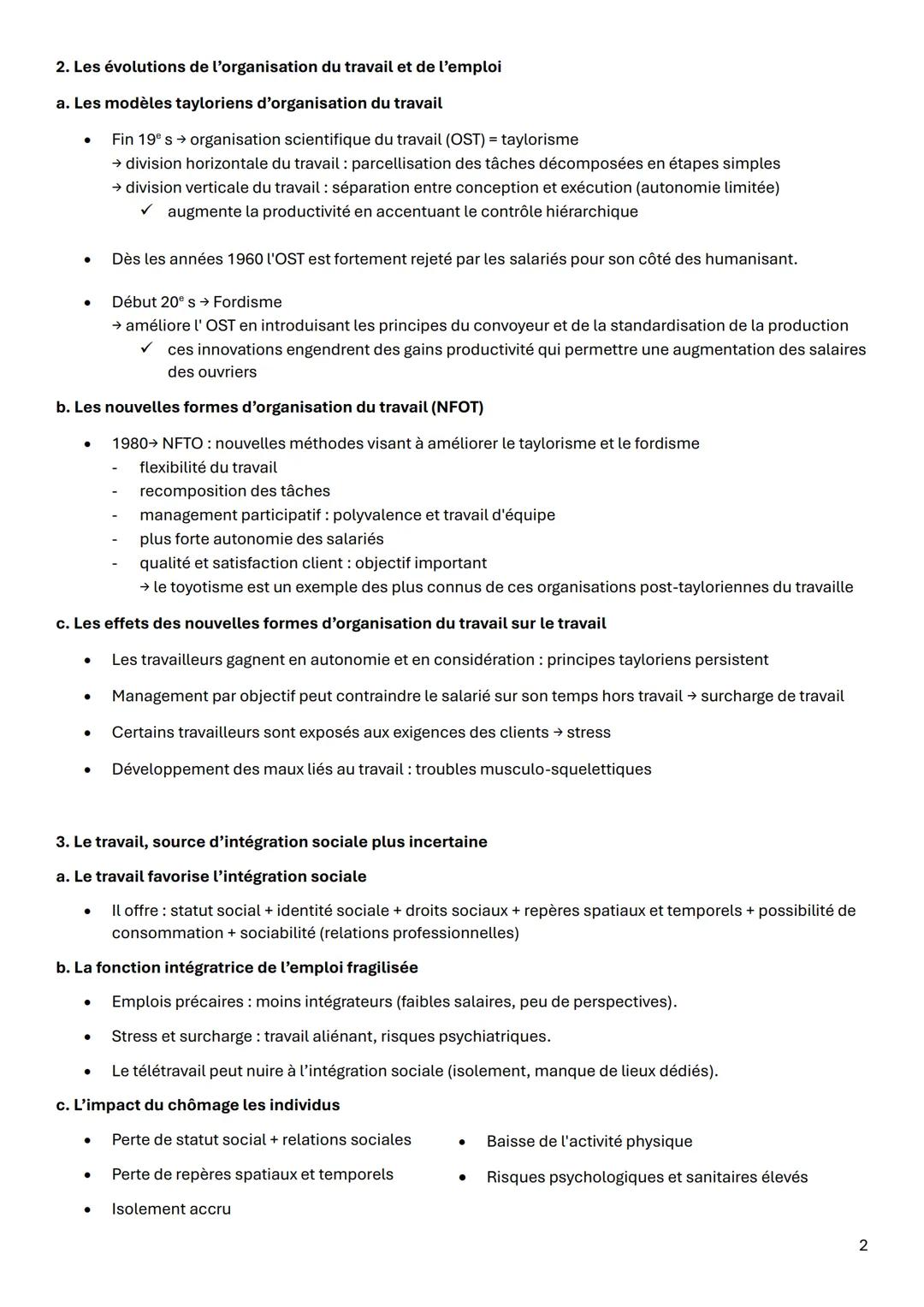 Chap 9: Quelles mutations du travail et de l'emploi ?
1. Les évolutions des formes de l'emploi
a. Une complexification croissante de l'emplo