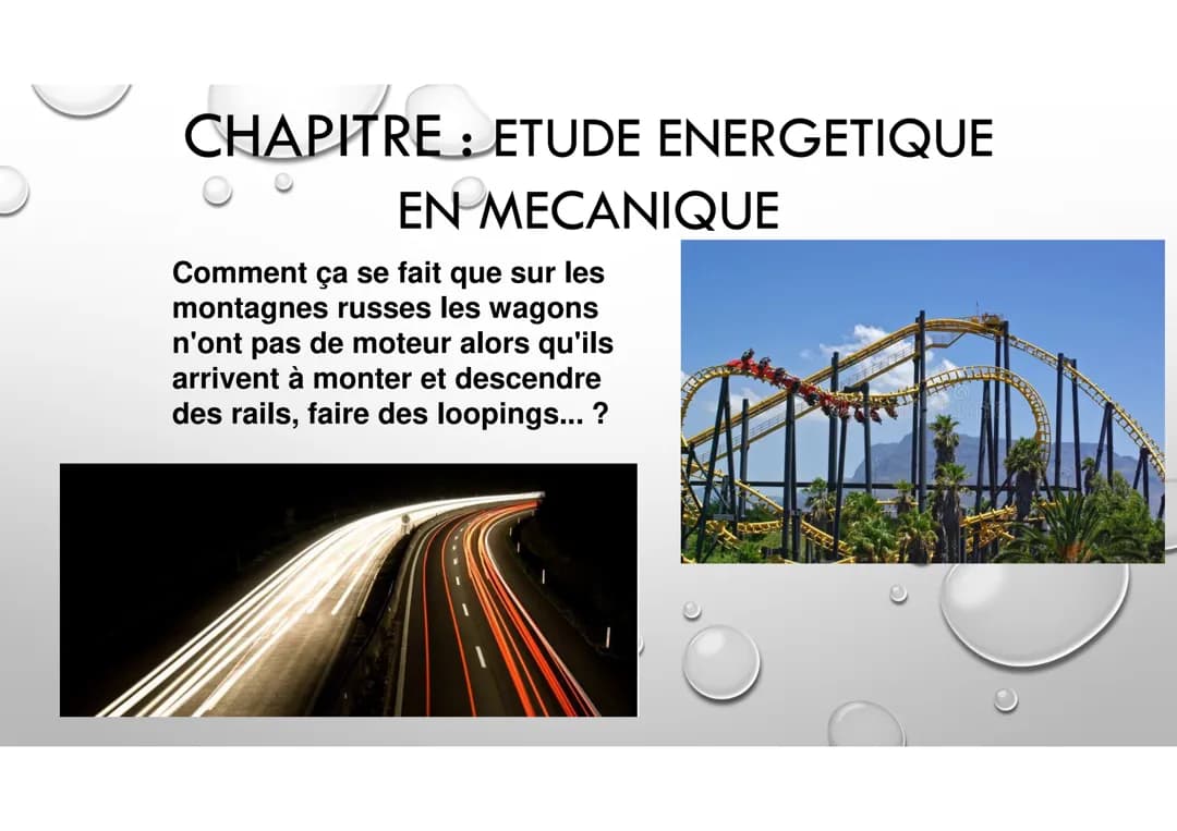 Étude énergétique et mécanique 