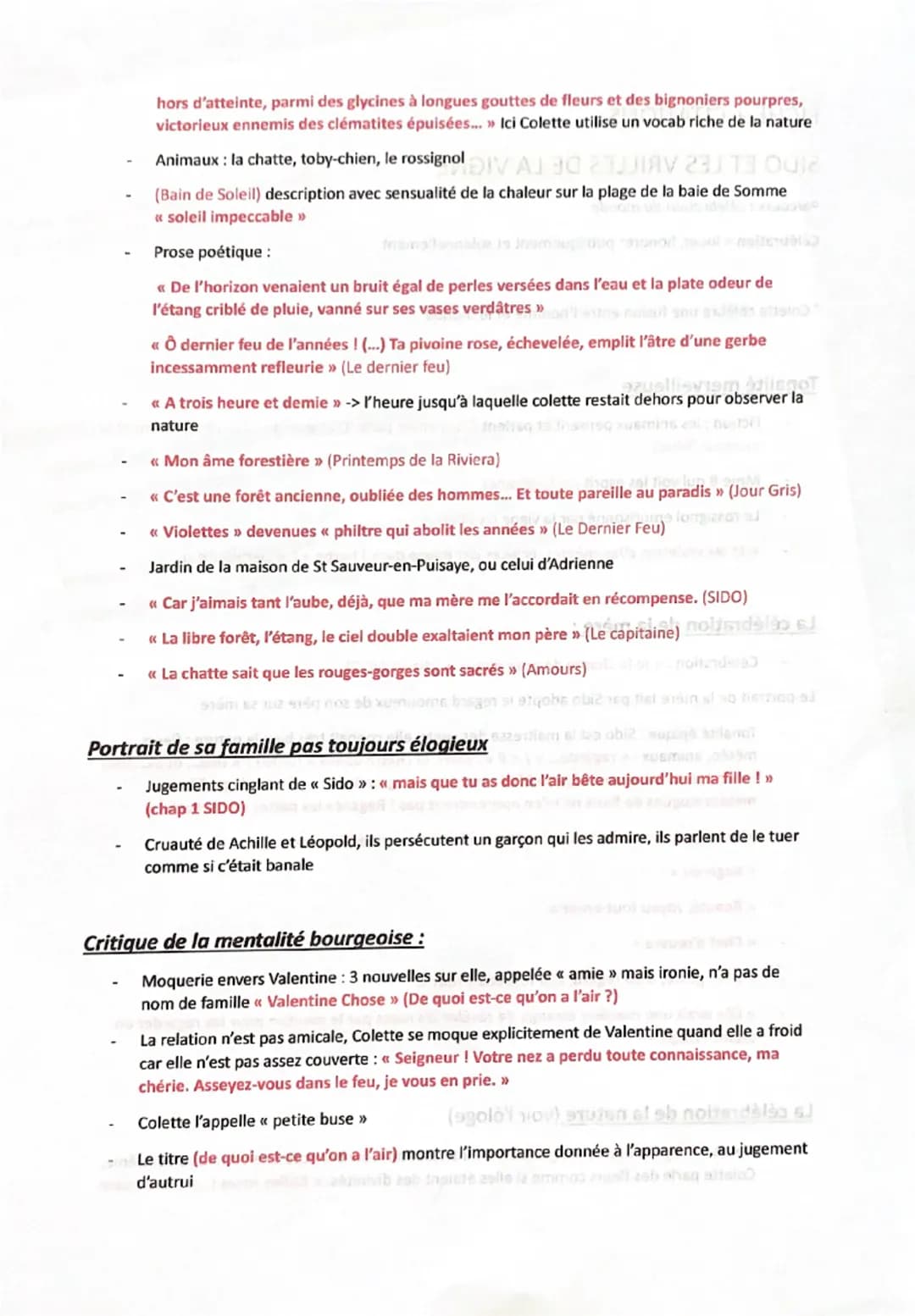 FICHE + CITATIONS
SIDO ET LES VRILLES DE LA VIGNE
Parcours : célébration du monde
Célébration = louer, honorer publiquement et solennellemen