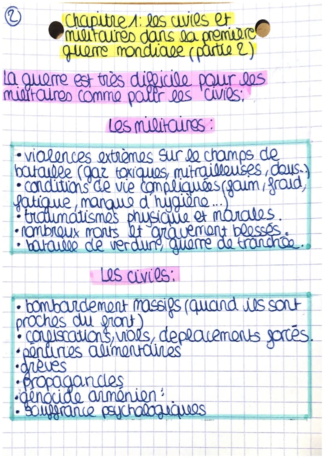 chapitre 1: civils et
militaires dans la première
guerre mondiale (parties)
vocabulaire!
Front: la zone de combat
Génocide: l'extermination 